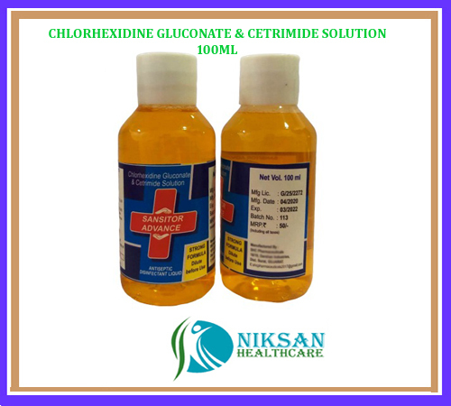 CHLORHEXIDINE GLUCONATE & CETRIMIDE SOLUTION 100ML